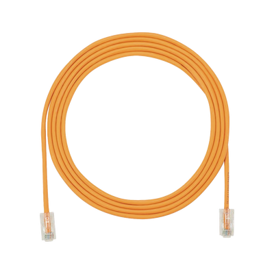 PANDUIT - Cable de Parcheo UTP Cat6A, CM/LSZH, Diámetro Reducido (28AWG), Color Naranja, 2.13 Metros (7 Pies)