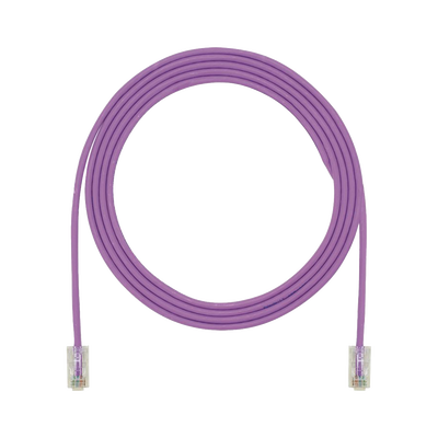 PANDUIT - Cable de Parcheo UTP Cat6A, CM/LSZH, Diámetro Reducido (28AWG), Color Violeta, 2.13 Metros (7 Pies)