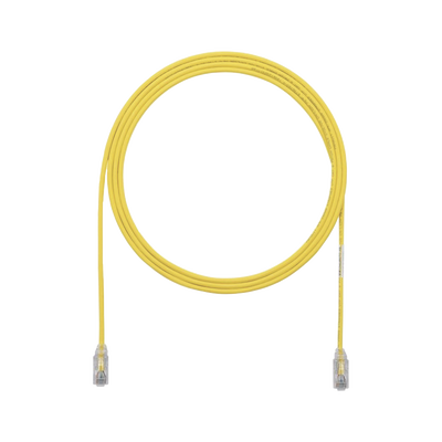PANDUIT - Cable de Parcheo UTP Cat6A, CM/LSZH, Diámetro Reducido (28AWG), Color Amarillo, 2.13 Metros (7 Pies)