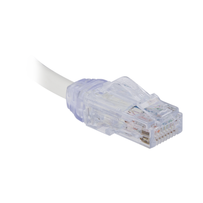 PANDUIT - Cable de Parcheo UTP, Cat6A, Diámetro Reducido (28 AWG), CM/LSZH, Color Blanco Mate, 20.3 cm (8 Pulgadas)
