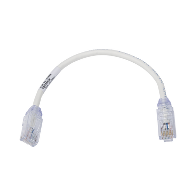 PANDUIT - Cable de Parcheo UTP, Cat6A, Diámetro Reducido (28 AWG), CM/LSZH, Color Blanco Mate, 20.3 cm (8 Pulgadas)