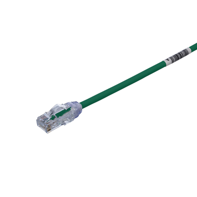 PANDUIT - Cable de Parcheo UTP, Cat6A, Diámetro Reducido (28 AWG), CM/LSZH, Color Verde, 20.3 cm (8 Pulgadas)