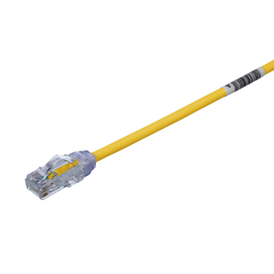 PANDUIT - Cable de Parcheo UTP, Cat6A, Diámetro Reducido (28 AWG), CM/LSZH, Color Amarillo, 20.3 cm (8 Pulgadas)