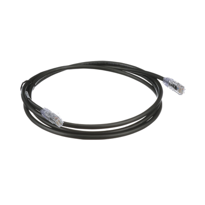 PANDUIT - Cable de Parcheo UTP, Cat6A, 24 AWG, CM, Color Negro, 0.91 Metros (3 Pies)