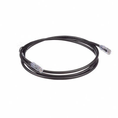 PANDUIT - Cable de Parcheo UTP, Cat6A, 24 AWG, CM, Color Negro, 2.13 Metros (7 Pies)