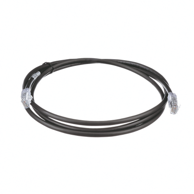 PANDUIT - Cable de Parcheo UTP, Cat6A, 24 AWG, CM, Color Negro, 2.13 Metros (7 Pies)