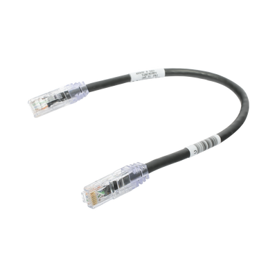 PANDUIT - Cable de Parcheo TX6, UTP Cat6, 24 AWG, CM, Color Negro, 0.3 Metros (1 Pie)