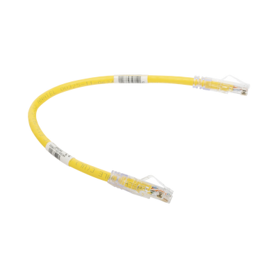 PANDUIT - Cable de Parcheo TX6, UTP Cat6, 24 AWG, CM, Color Amarillo, 0.3 Metros (1 Pie)