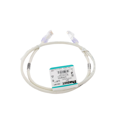 PANDUIT - Cable de Parcheo TX6, UTP Cat6, 24 AWG, CM, Color Blanco Mate, 0.91 Metros (3 Pies)