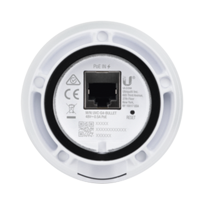 UBIQUITI - Cámara IP UniFi G4 Bullet resolución 4 MP (1440p) para interior y exterior, con micrófono incorporado, vista día y noche, PoE 802.3af