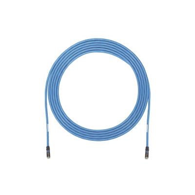 PANDUIT - Cable de Zona U/UTP Cat6A, Con Plug Modular en Cada Extremo, Conductor 23 AWG Sólido, CMP (Plenum), 30.48 Metros (100 Pies), Color Azul