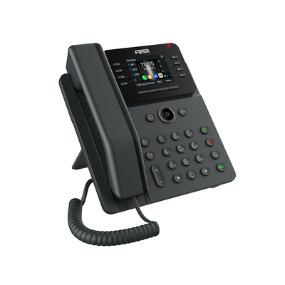 FANVIL - Teléfono IP Empresarial, 12 líneas SIP, pantalla a color 2.8", PoE, puertos Gigabit, conferencia local de 6 vías.