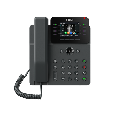 FANVIL - Teléfono IP Wi-Fi Empresarial,Bluetooth, 12 líneas SIP, pantalla a color 2.8", PoE, puertos Gigabit, conferencia local de 6 vías.