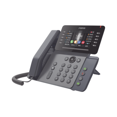 FANVIL - Teléfono IP Empresarial Esencial WiFi / Bluetooth, 20 líneas SIP, pantalla a color 4.3" ajustable, PoE, puertos Gigabit, conferencia local de 6 vías.
