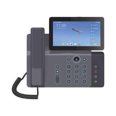 FANVIL - Videoteléfono IP inteligente Insignia, Android 9.0, 20 líneas SIP, pantalla a color 7" ajustable, Teclado de iluminación configurable, PoE, conferencia local de 10 vías.