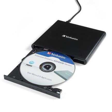 VERBATIM - Quemador/Lector VERBATIM Externo de CD-DVD - Negro