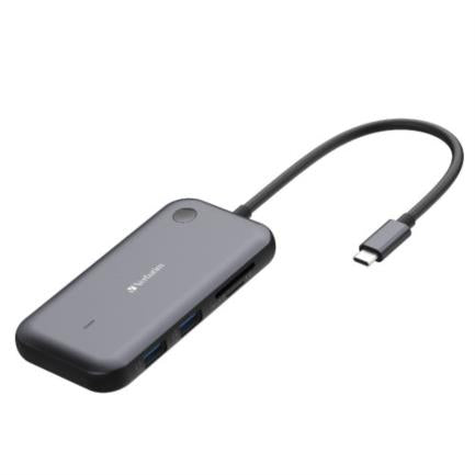 VERBATIM - Adaptador Verbatim Inalámbrico USB-C con Lector de Tarjetas QCast Mirror WDA-01