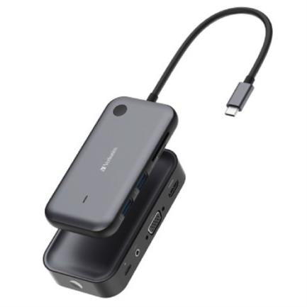 VERBATIM - Adaptador Verbatim Inalámbrico USB-C con Lector de Tarjetas QCast Mirror WDA-01