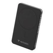 VERBATIM - Cargador verbatim Charge and Go Essential Magnética Power Bank Carga Inalámbrica de 5000 mAh Color Negro