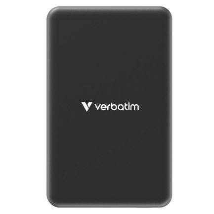 VERBATIM - Cargador verbatim Charge and Go Essential Magnética Power Bank Carga Inalámbrica de 5000 mAh Color Negro