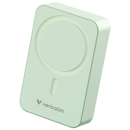 VERBATIM - Cargador Magnético Verbatim Esencial Charge con 20 000mah Color Verde
