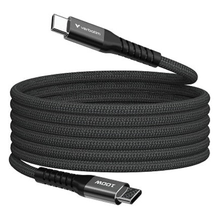 VERBATIM - Cable Magnético Verbatim Compacto 100W 12cm Color Negro