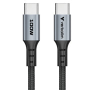 VERBATIM - Cable Verbatim de carga y sincronización USB-C a USB-C 100 W -  120cm