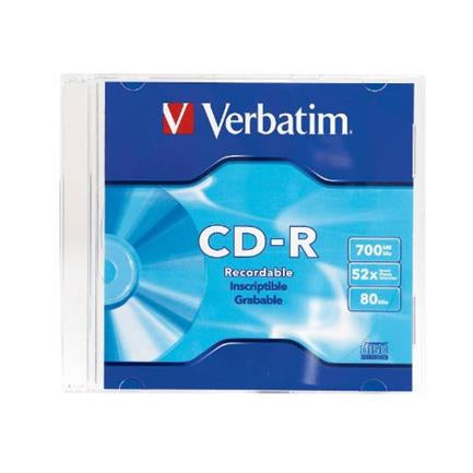 VERBATIM - Disco VERBATIM CD-R 52X 80Min 700MB Slim Case