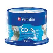 VERBATIM - Disco VERBATIM CD-R 52X 80MIN 700MB Imprimible Plata C/50