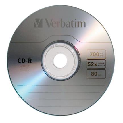 VERBATIM - Disco VERBATIM CD-R 52X 80MIN 700MB C/100