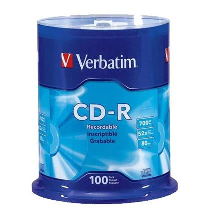 VERBATIM - Disco VERBATIM CD-R 52X 80MIN 700MB C/100