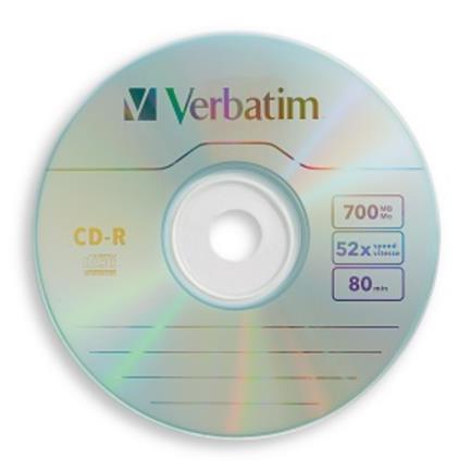 VERBATIM - Disco VERBATIM CD-R  700MB 80min 52X C/10