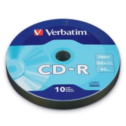 VERBATIM - Disco VERBATIM CD-R  700MB 80min 52X C/10