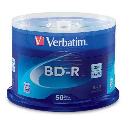 VERBATIM - Disco Compacto Verbatim Blu Ray BD-R 25GB 16X Torre C/50