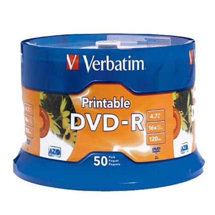 VERBATIM - DVD-R VERBATIM 4.7GB 16X Blanco Imprimible C/50