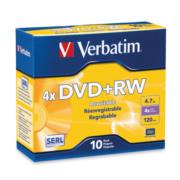 VERBATIM - DVD+RW Verbatim 4X 4.7 GB 10PK Slim Case