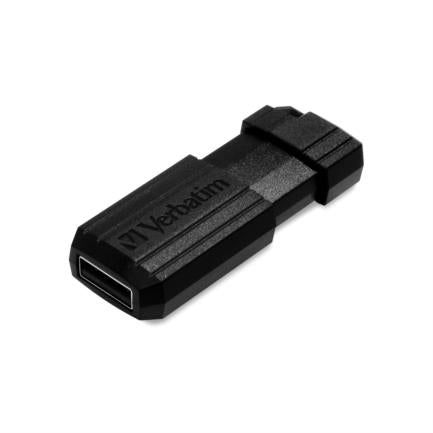 VERBATIM - Memoria USB VERBATIM Flash 2.0 PinStripe 64GB - Negro
