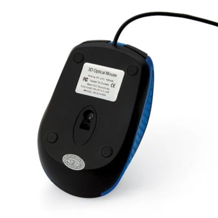 VERBATIM - Mouse Óptico Verbatim con Cable Color Azul