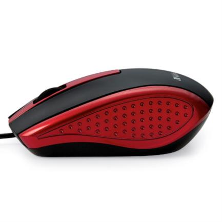 VERBATIM - Mouse Óptico Verbatim con Cable Color Negro-Rojo