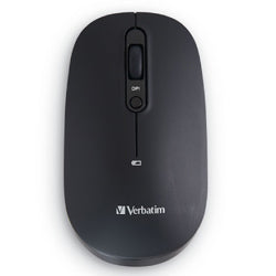 VERBATIM - Mouse VERBATIM Inalambrico Recargable Multidispositivo USB-C a USB-A - Negro
