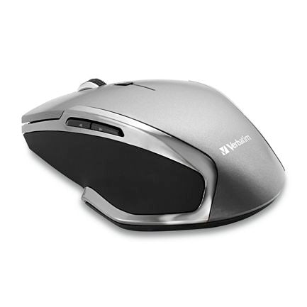 VERBATIM - Mouse Verbatim Inalámbrico Deluxe 6 Botones Iluminación LED Color Grafito Ideal Para Notebook