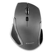 VERBATIM - Mouse Verbatim Inalámbrico Deluxe 6 Botones Iluminación LED Color Grafito Ideal Para Notebook
