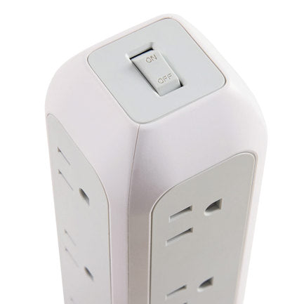 VERBATIM - Torre Multicontacto Verbatim con 11 Tomas de Corriente y Protección contra Sobrecarga Puertos 2xUSB-C 2xUSB-A