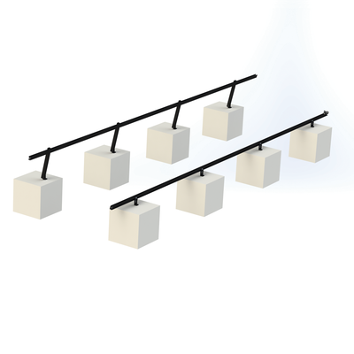 EPCOM POWERLINE - Montaje para Panel Solar, Riel "8" de 5400mm para Módulos con Espesor de 30-35mm, Velocidad de Viento Máx. 136km/h (20° a 45°) Con Anodizado Negro