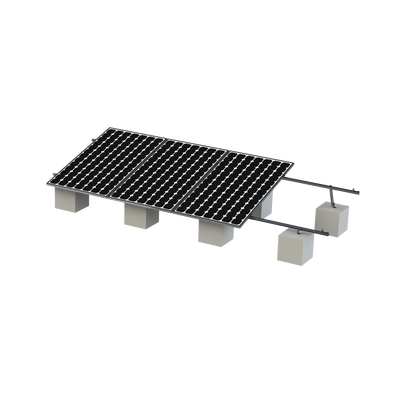 EPCOM POWERLINE - Kit Montaje para 4 Módulos de 30-35 mm espesor / Riel No.8 / Vel. de Viento Máx. 136km/h / Ajustable 20° a 45° / 5400mm Longitud