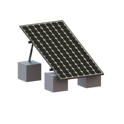 EPCOM POWERLINE - Montaje para Panel Solar, Riel "8" de 1400mm para Módulos con Espesor de 35mm, Velocidad de Viento Máx. 136km/h (20° a 45°)