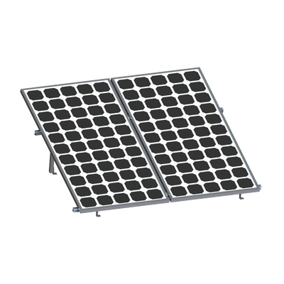 EPCOM POWERLINE - Montaje para 2 Paneles Solares, Riel "8" de 2700mm para Módulos con Espesor de 30-35mm, Velocidad de Viento Máx. 136km/h