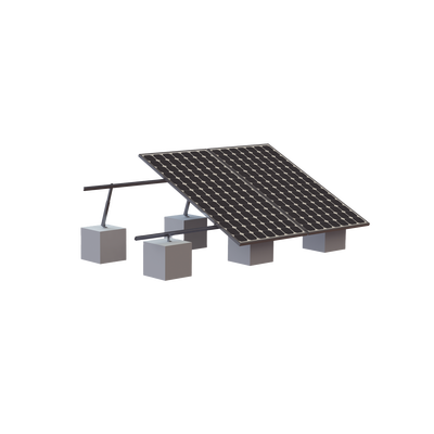 EPCOM POWERLINE - Montaje para 3 Panel Solar, Riel "8" de 4050mm para Módulos con Espesor de 35mm, Velocidad de Viento Máx. 136km/h (20° a 45°)