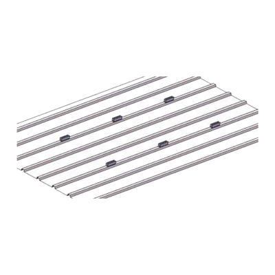 EPCOM POWERLINE - Juego de 2 Mini Rieles De Aluminio para Montaje de Módulos Solares en Techo (Instalación plana 0°). Incluye 4 Tornillos Perforantes.
