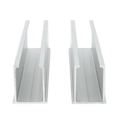 EPCOM POWERLINE - Juego de 2 Mini Rieles De Aluminio para Montaje de Módulos Solares en Techo (Instalación plana 0°). Incluye 4 Tornillos Perforantes.